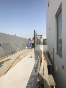 Glass handrail in Dubai