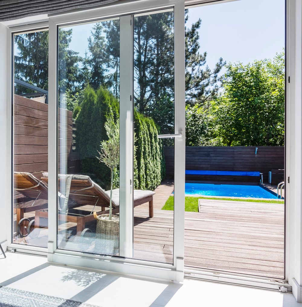 Sliding glass doors in Dubai British Glass & Aluminum work company in DubaiUAE
